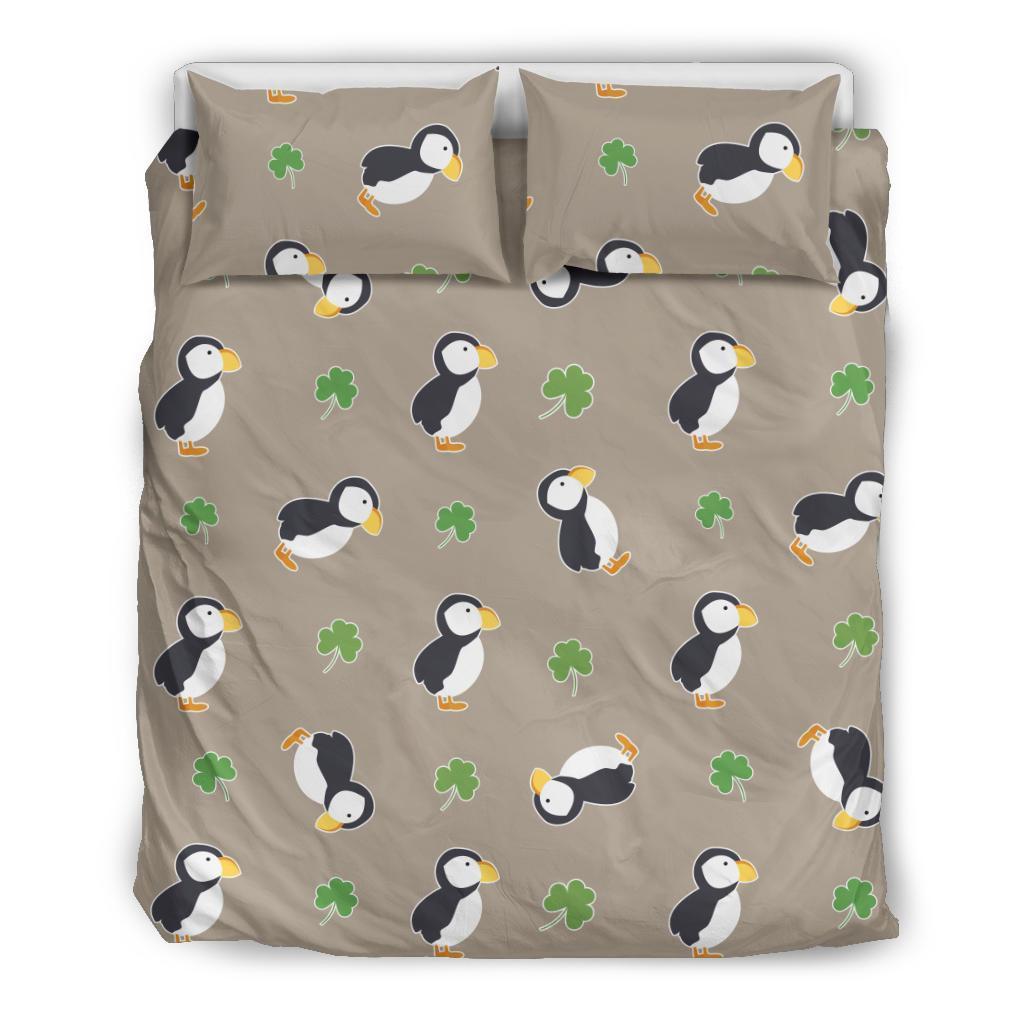 Puffin Print Pattern Duvet Cover Bedding Set-grizzshop