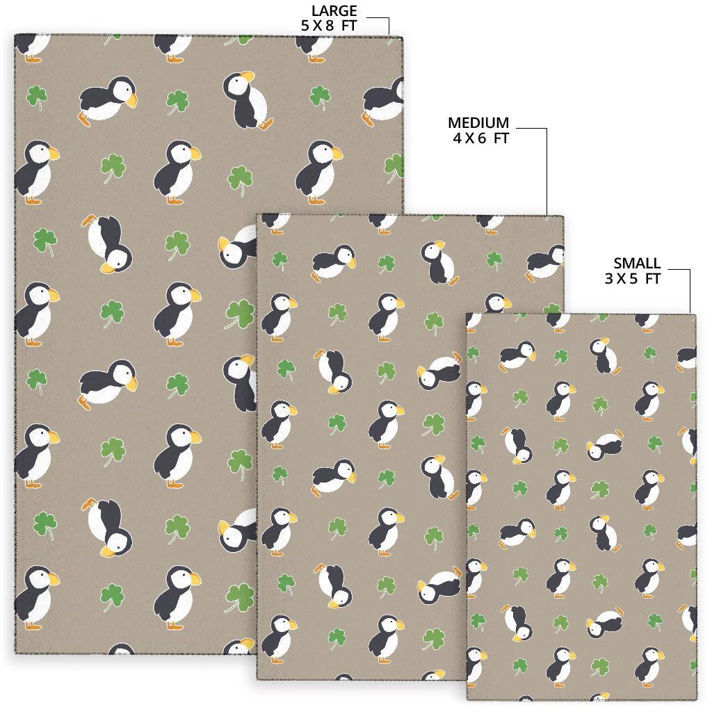 Puffin Print Pattern Floor Mat-grizzshop