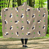 Puffin Print Pattern Hooded Blanket-grizzshop