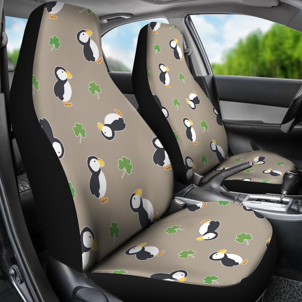 Puffin Print Pattern Universal Fit Car Seat Covers-grizzshop