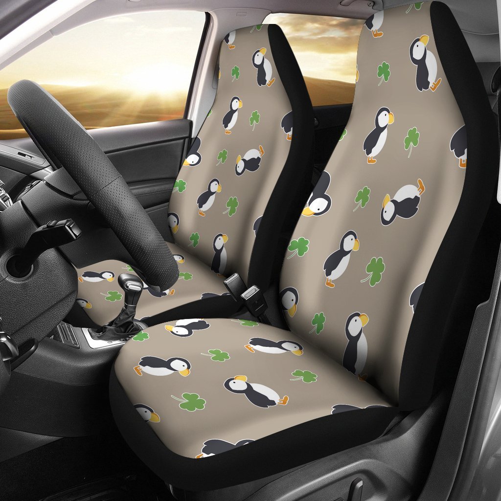 Puffin Print Pattern Universal Fit Car Seat Covers-grizzshop