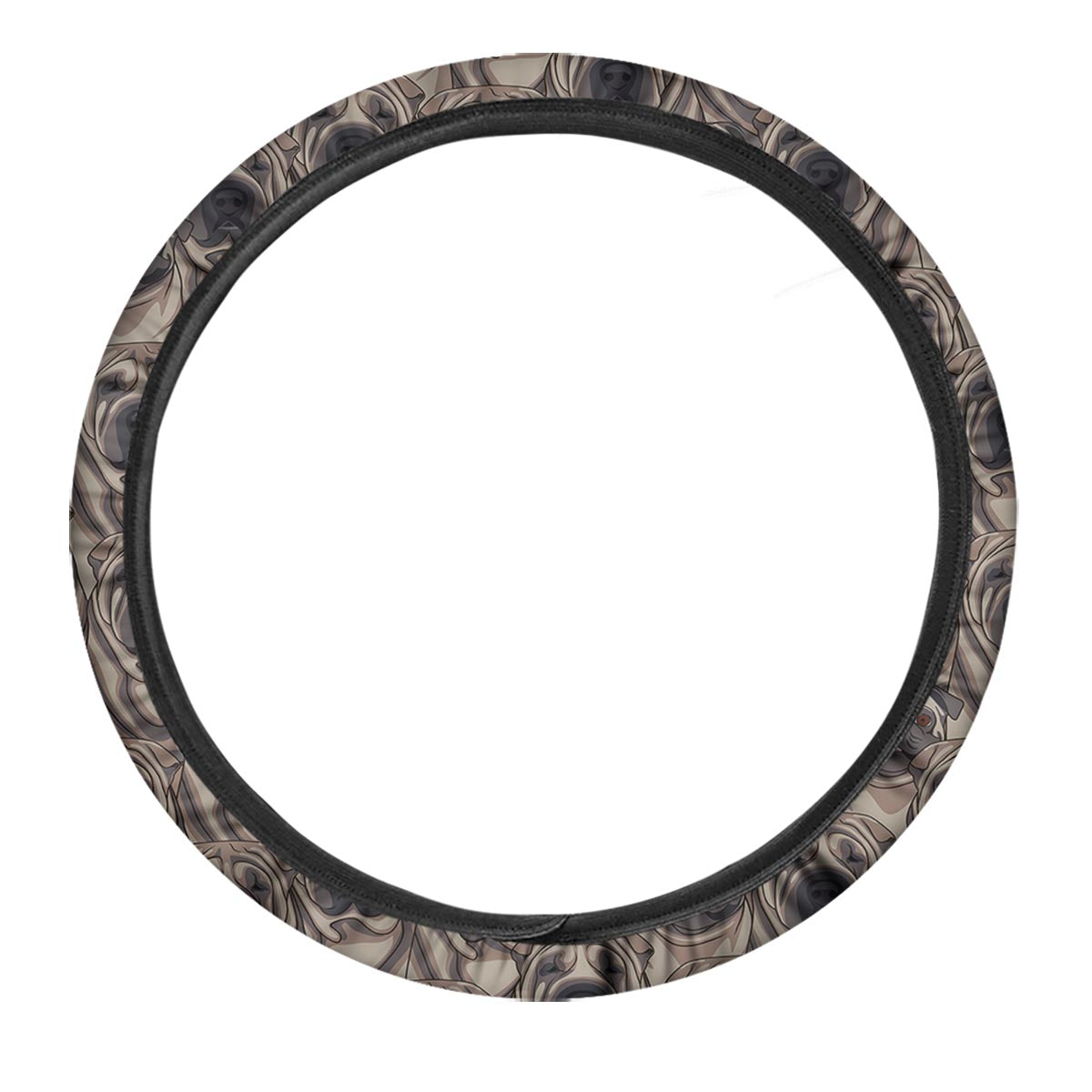 Pug And Shar Pei Print Pattern Car Steering Wheel Cover-grizzshop