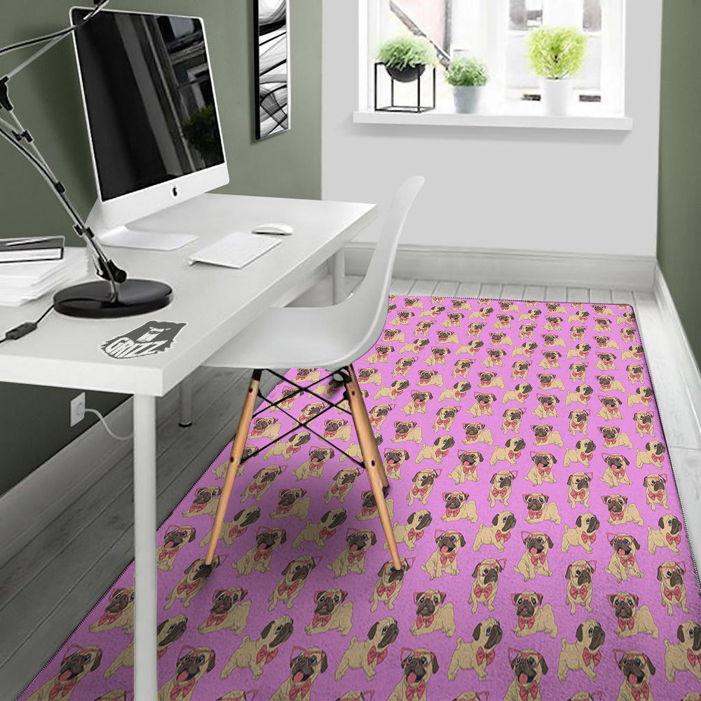 Pug Cute Print Pattern Floor Mat-grizzshop
