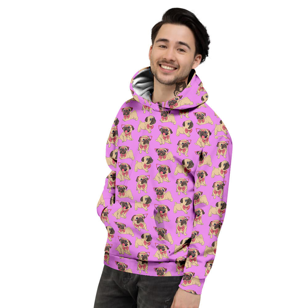 Pug Cute Print Pattern Men's Hoodie-grizzshop