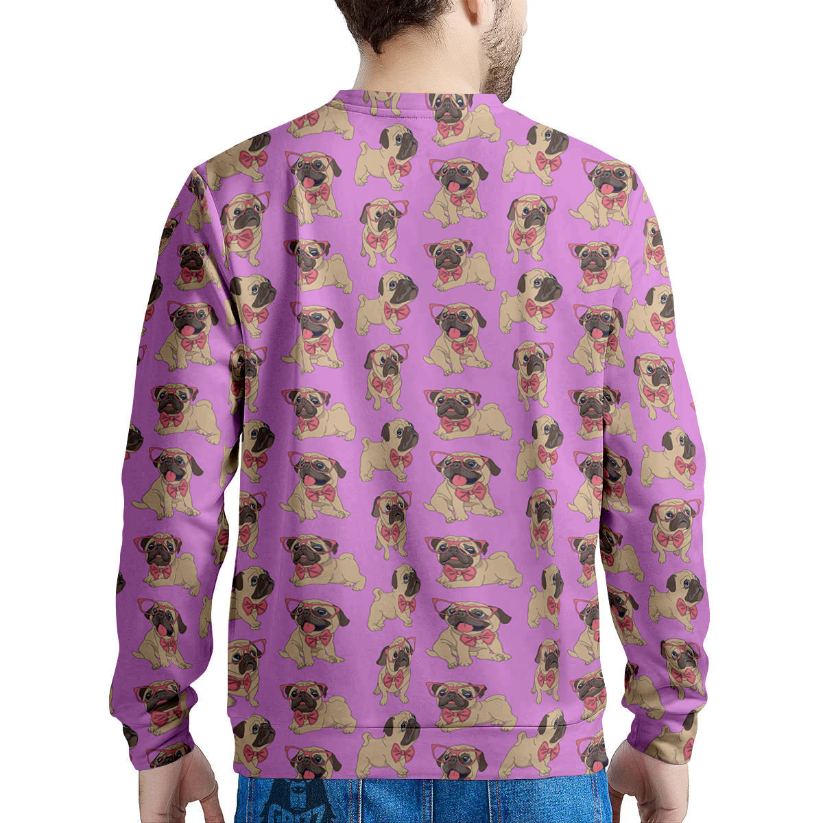 Pug Cute Print Pattern Men's Sweatshirt-grizzshop