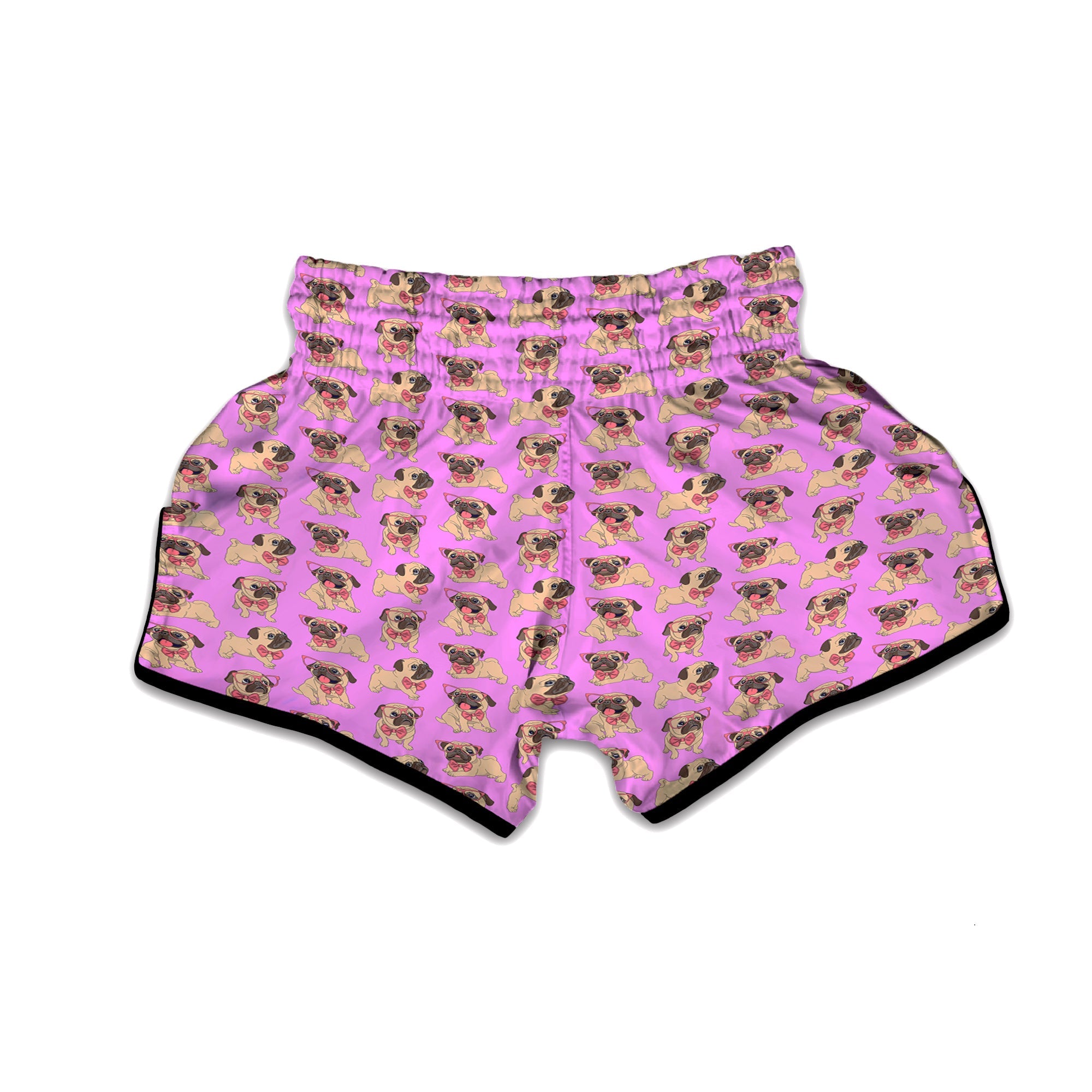 Pug Cute Print Pattern Muay Thai Boxing Shorts-grizzshop