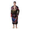 Pug Hipster Print Men's Robe-grizzshop