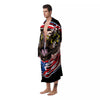 Pug Hipster Print Men's Robe-grizzshop