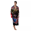 Pug Hipster Print Men's Robe-grizzshop