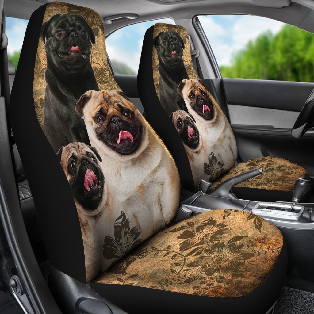 Pug Universal Fit Car Seat Covers-grizzshop