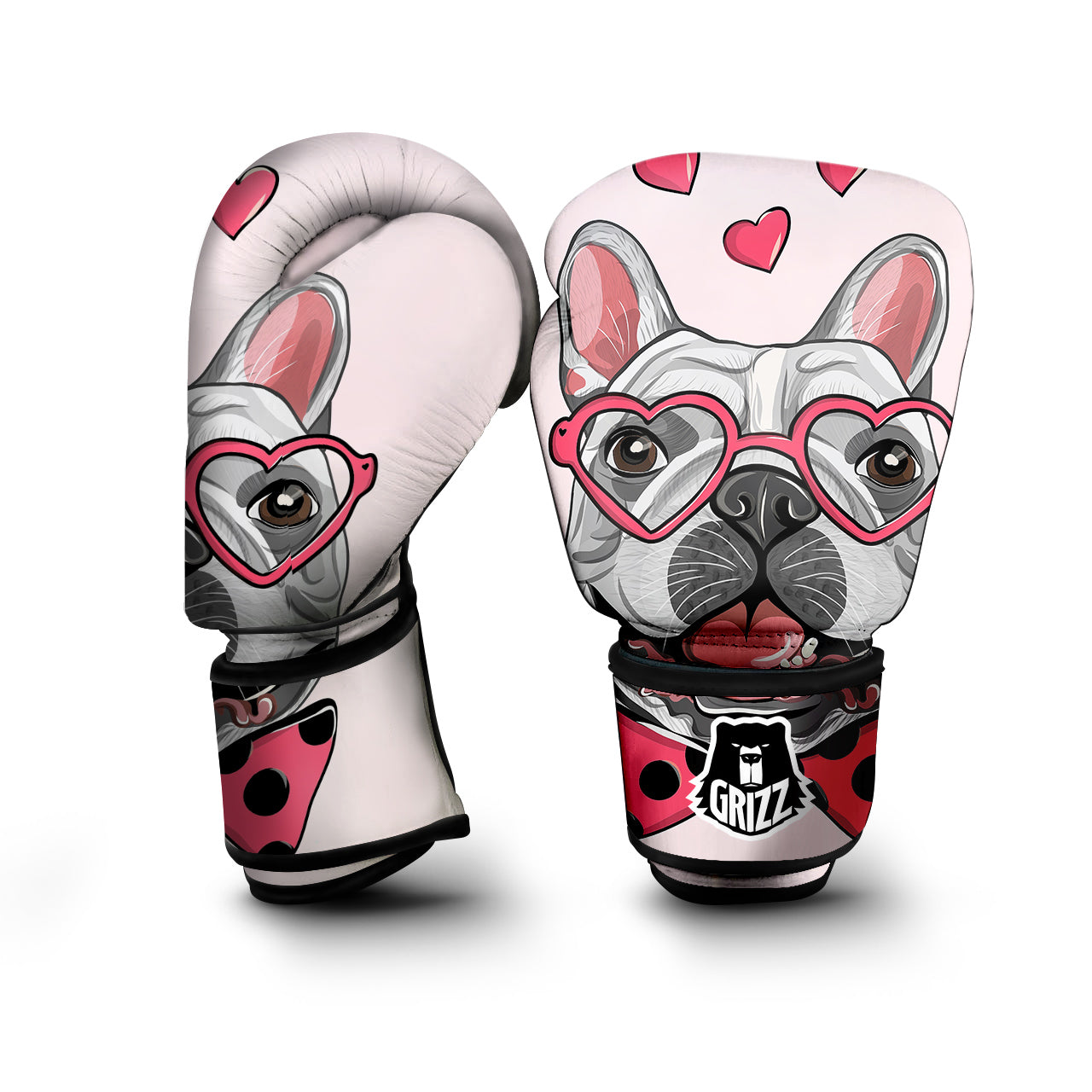 Pug With Glasses Cute Print Cute Boxing Gloves-grizzshop