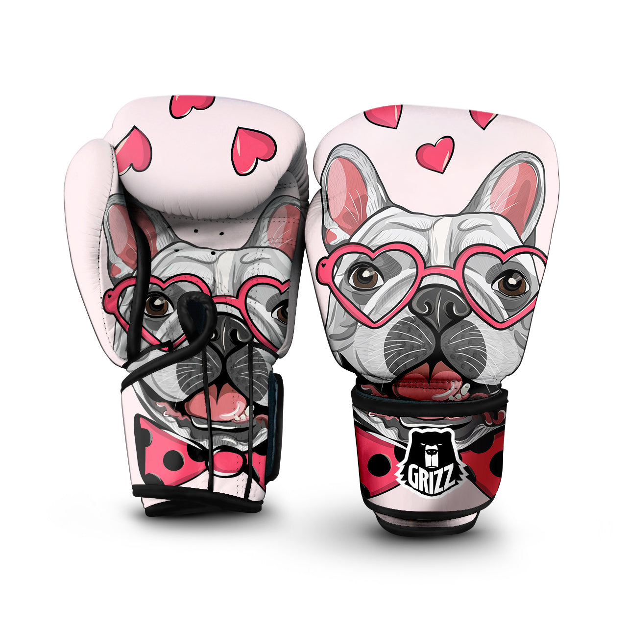 Pug With Glasses Cute Print Cute Boxing Gloves-grizzshop