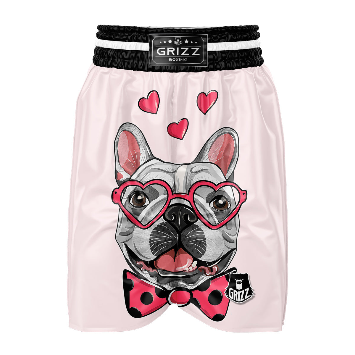 Pug With Glasses Cute Print Cute Boxing Shorts-grizzshop