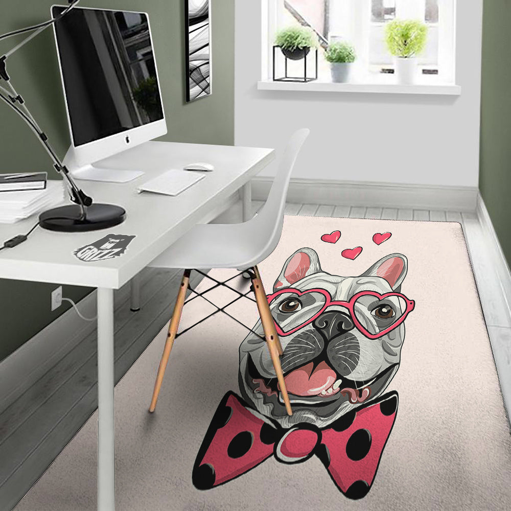 Pug With Glasses Cute Print Cute Floor Mat-grizzshop