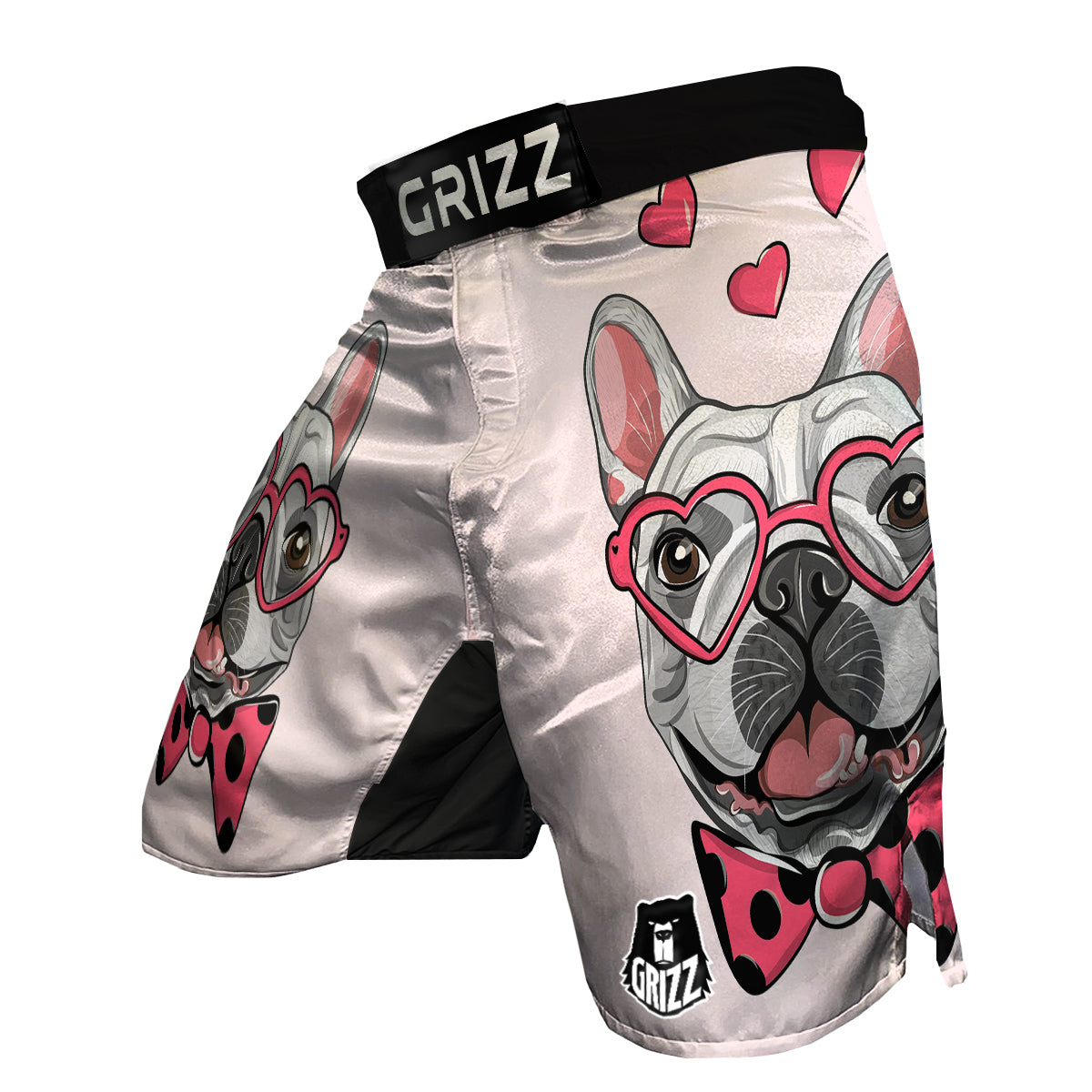 Pug With Glasses Cute Print Cute MMA Shorts-grizzshop