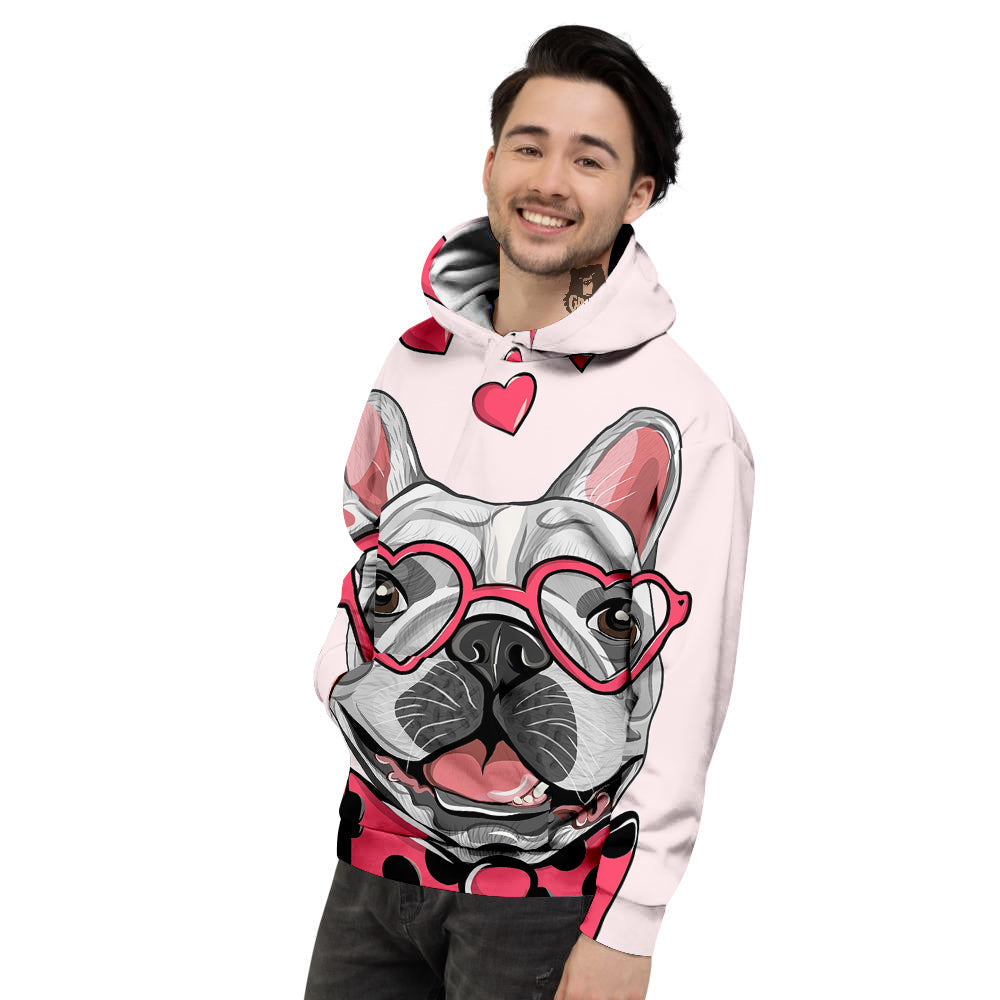 Pug With Glasses Cute Print Cute Men's Hoodie-grizzshop