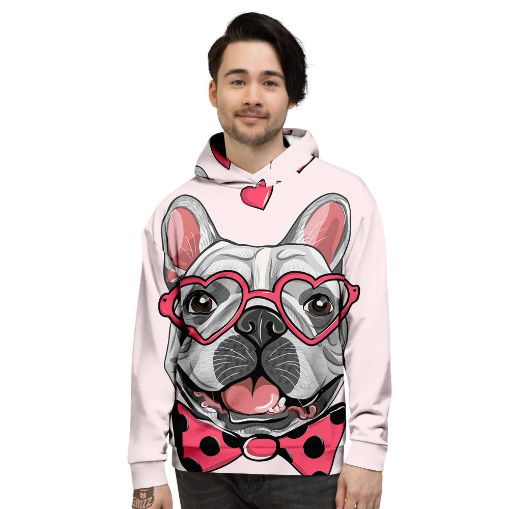 Pug With Glasses Cute Print Cute Men's Hoodie-grizzshop