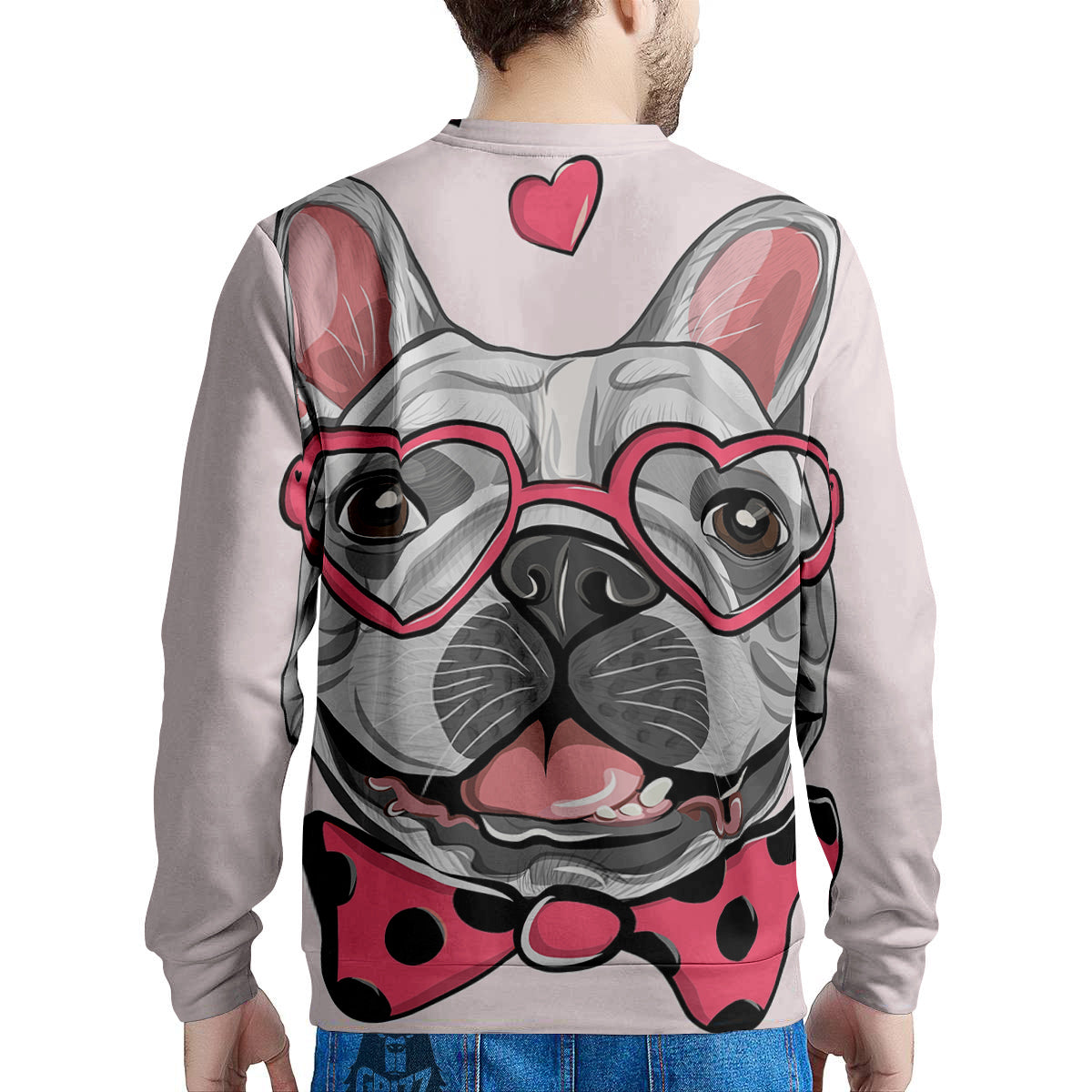 Pug With Glasses Cute Print Cute Men's Sweatshirt-grizzshop
