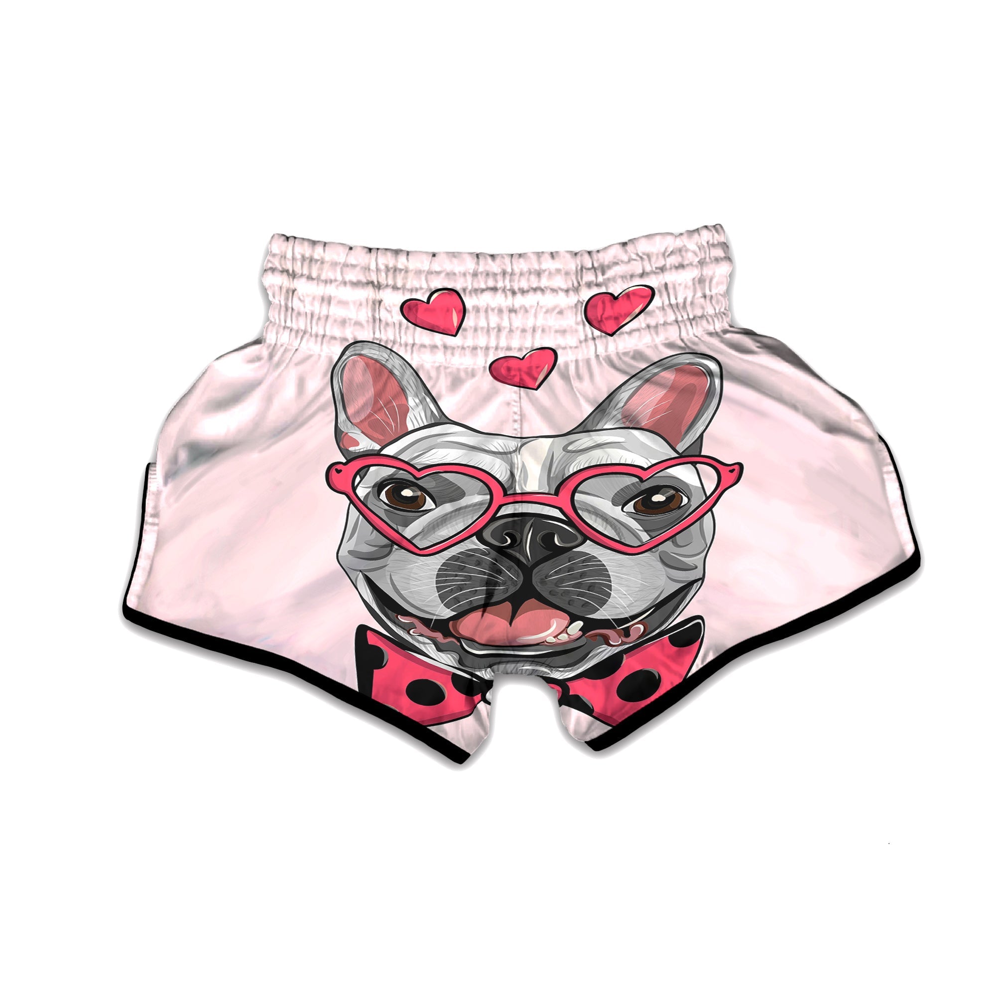 Pug With Glasses Cute Print Cute Muay Thai Boxing Shorts-grizzshop