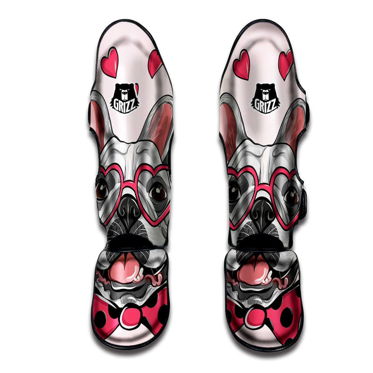 Pug With Glasses Cute Print Cute Muay Thai Shin Guards-grizzshop