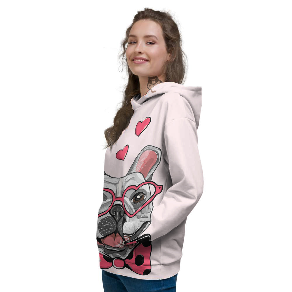 Pug With Glasses Cute Print Cute Women's Hoodie-grizzshop