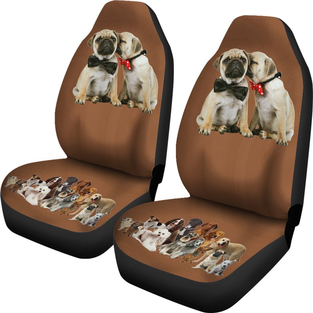 Pugs love Car Seat Cover-grizzshop