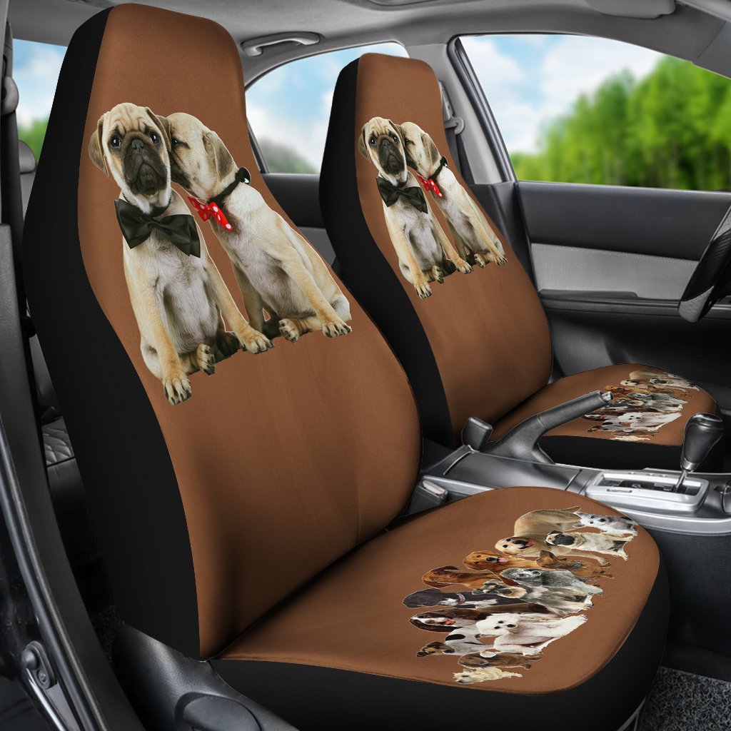 Pugs love Car Seat Cover-grizzshop