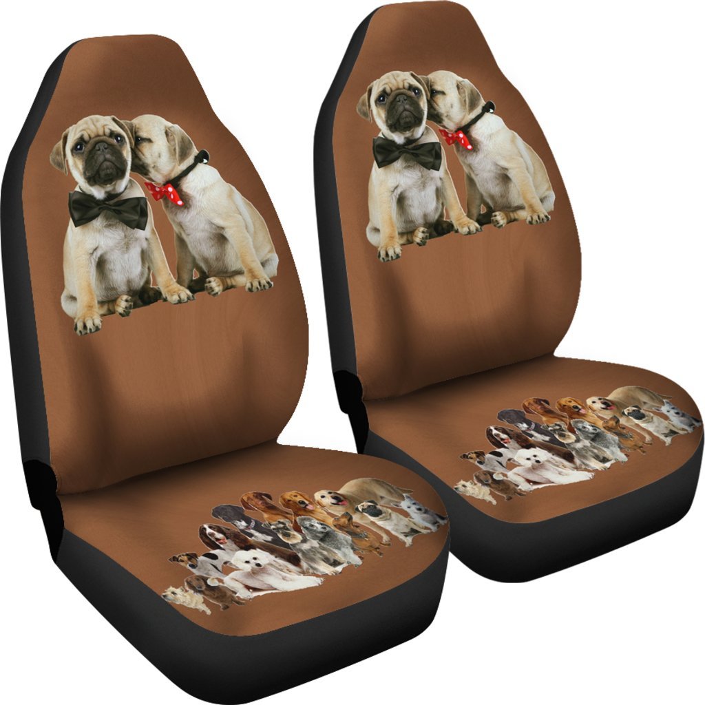 Pugs love Car Seat Cover-grizzshop
