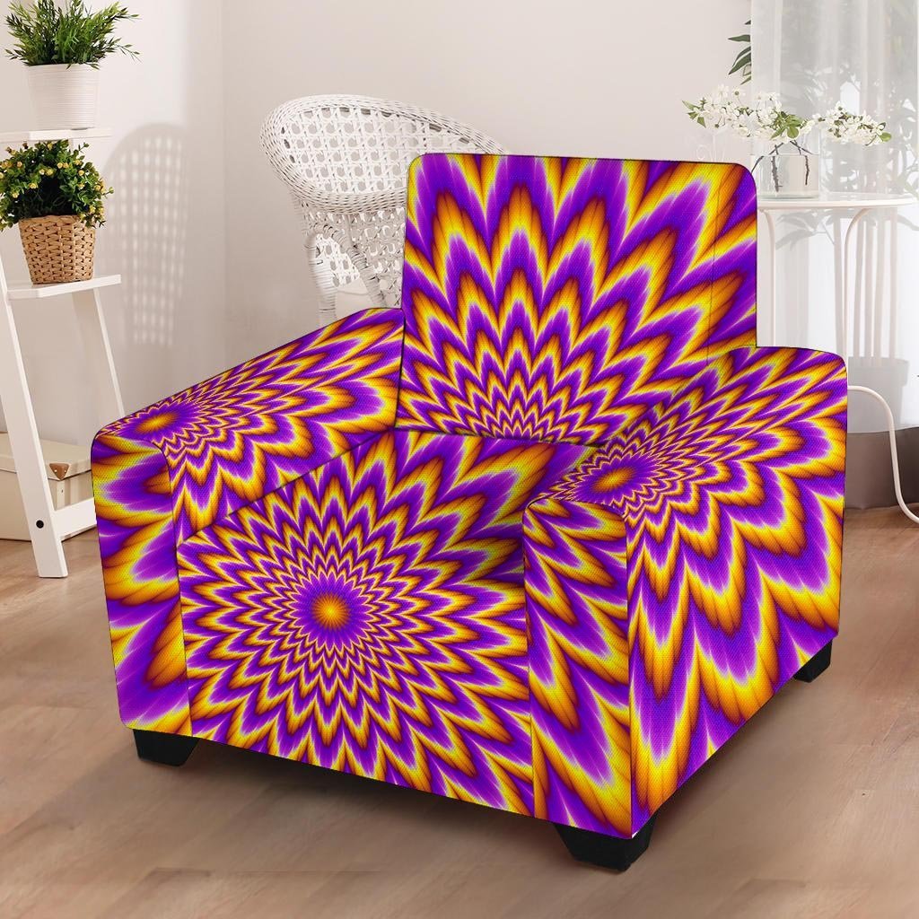 Pulsing Optical illusion Armchair Cover-grizzshop