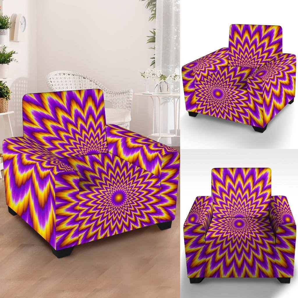 Pulsing Optical illusion Armchair Cover-grizzshop