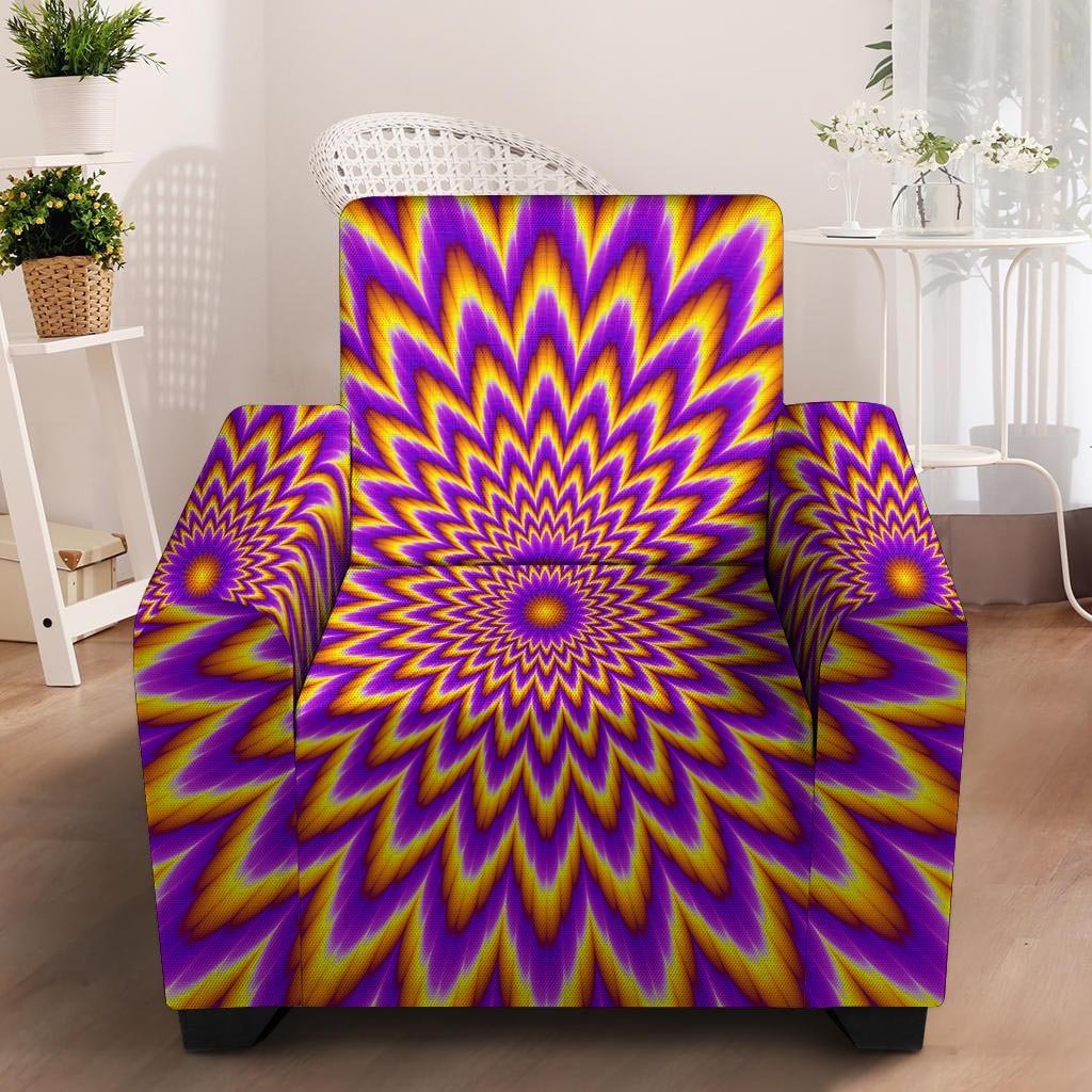 Pulsing Optical illusion Armchair Cover-grizzshop