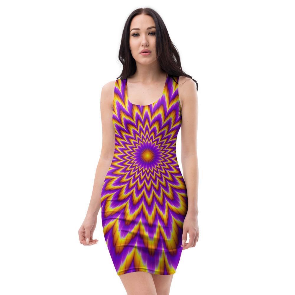 Pulsing Optical illusion Bodycon Dress-grizzshop