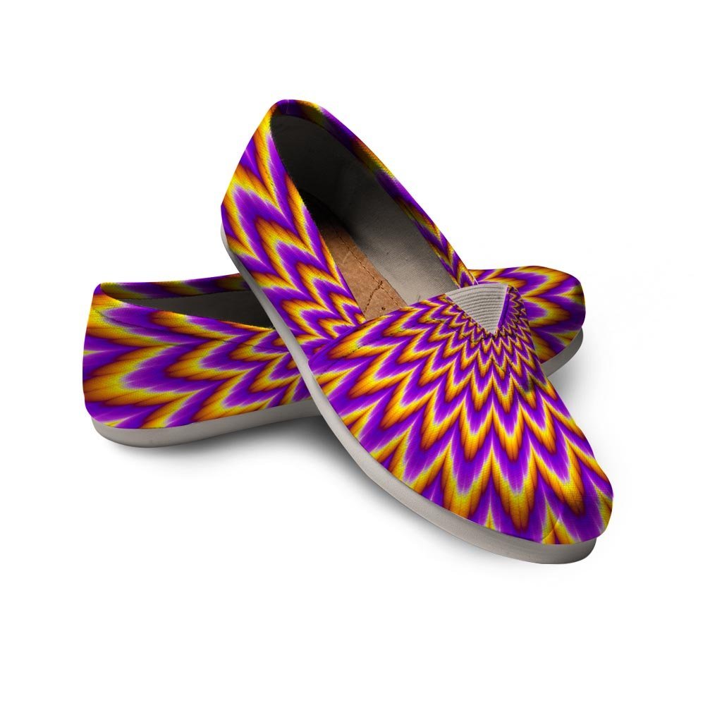Pulsing Optical illusion Canvas Shoes-grizzshop