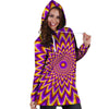 Pulsing Optical illusion Hoodie Dress-grizzshop