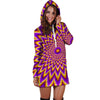 Pulsing Optical illusion Hoodie Dress-grizzshop