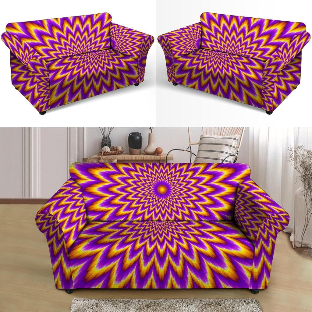 Pulsing Optical illusion Loveseat Cover-grizzshop