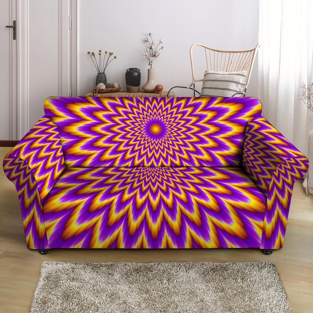 Pulsing Optical illusion Loveseat Cover-grizzshop