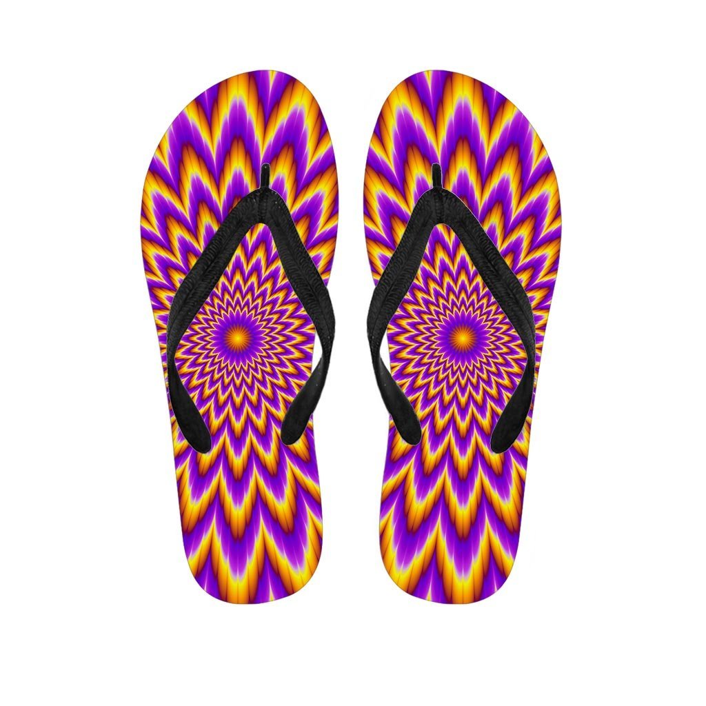 Pulsing Optical illusion Men's Flip Flops-grizzshop