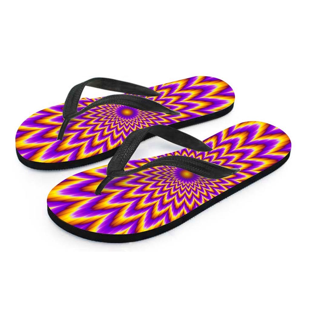 Pulsing Optical illusion Men's Flip Flops-grizzshop