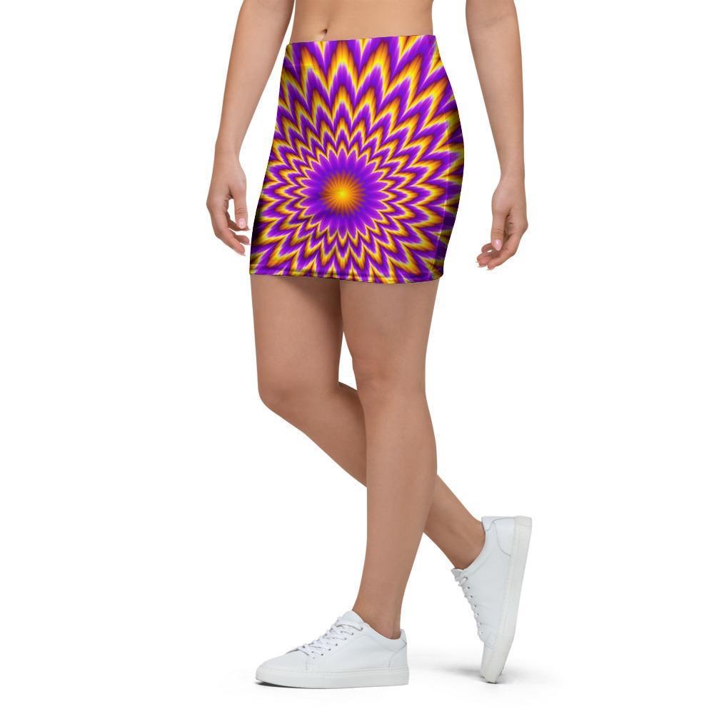 Pulsing Optical illusion Mini Skirt-grizzshop