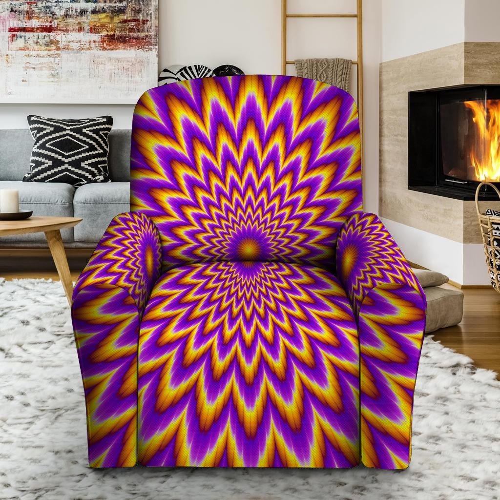 Pulsing Optical illusion Recliner Cover-grizzshop