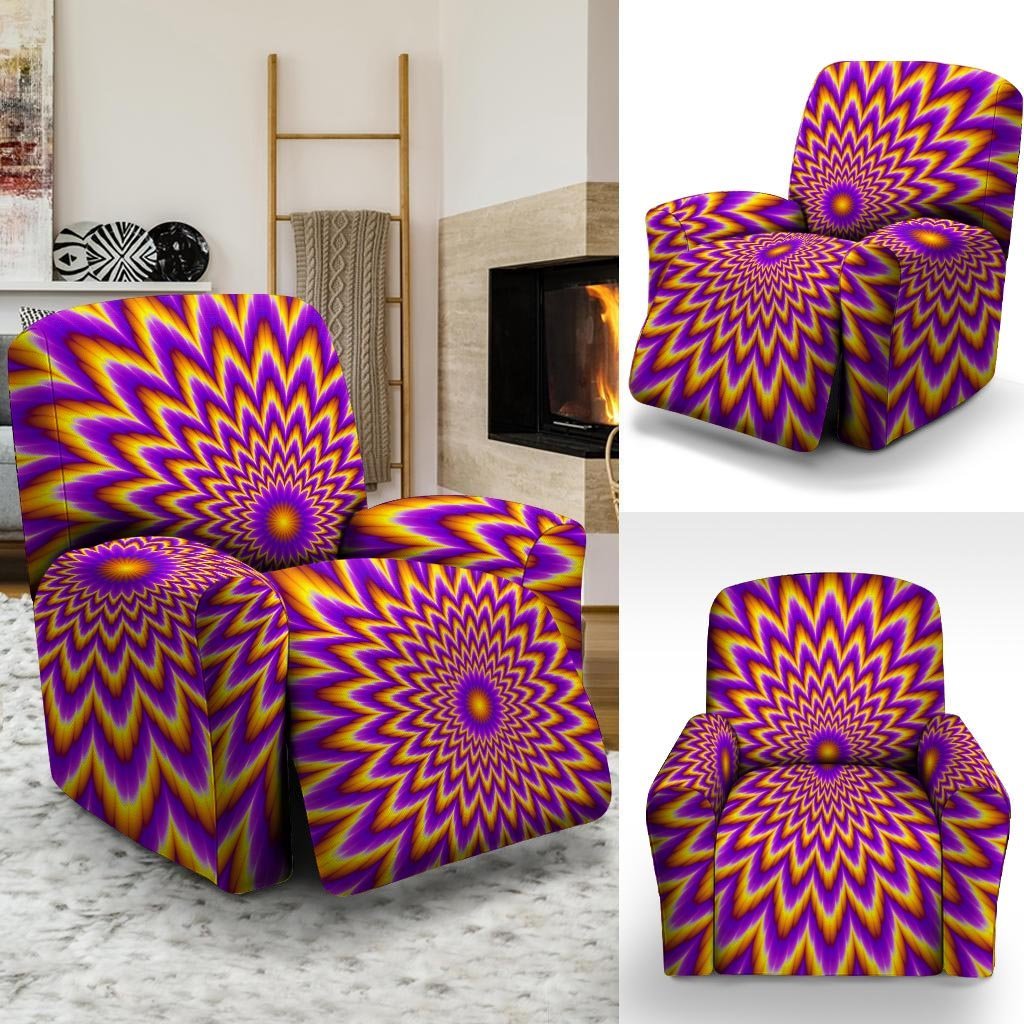 Pulsing Optical illusion Recliner Cover-grizzshop