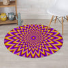 Pulsing Optical illusion Round Rug-grizzshop