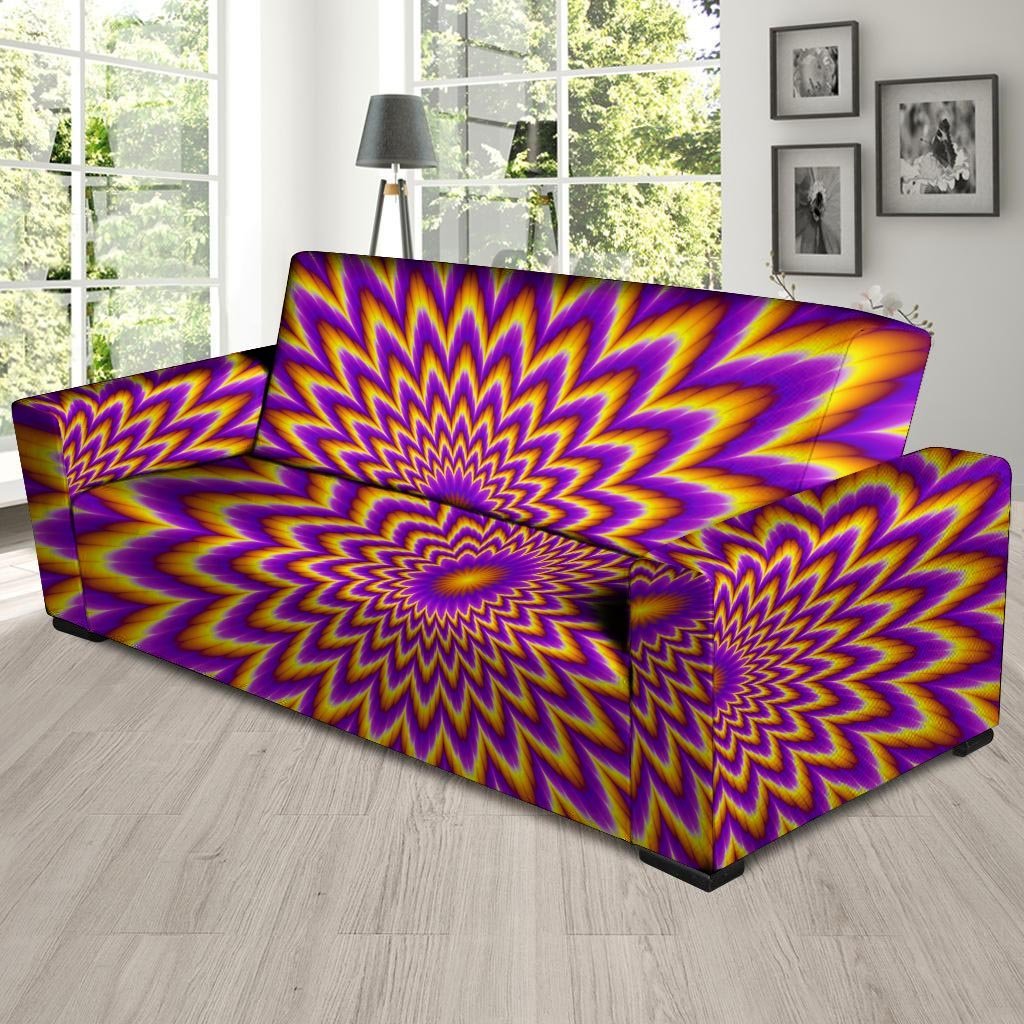 Pulsing Optical illusion Sofa Cover-grizzshop