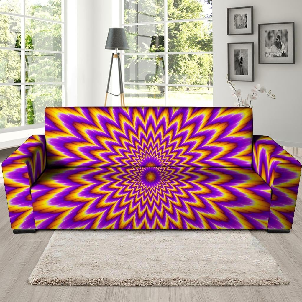 Pulsing Optical illusion Sofa Cover-grizzshop