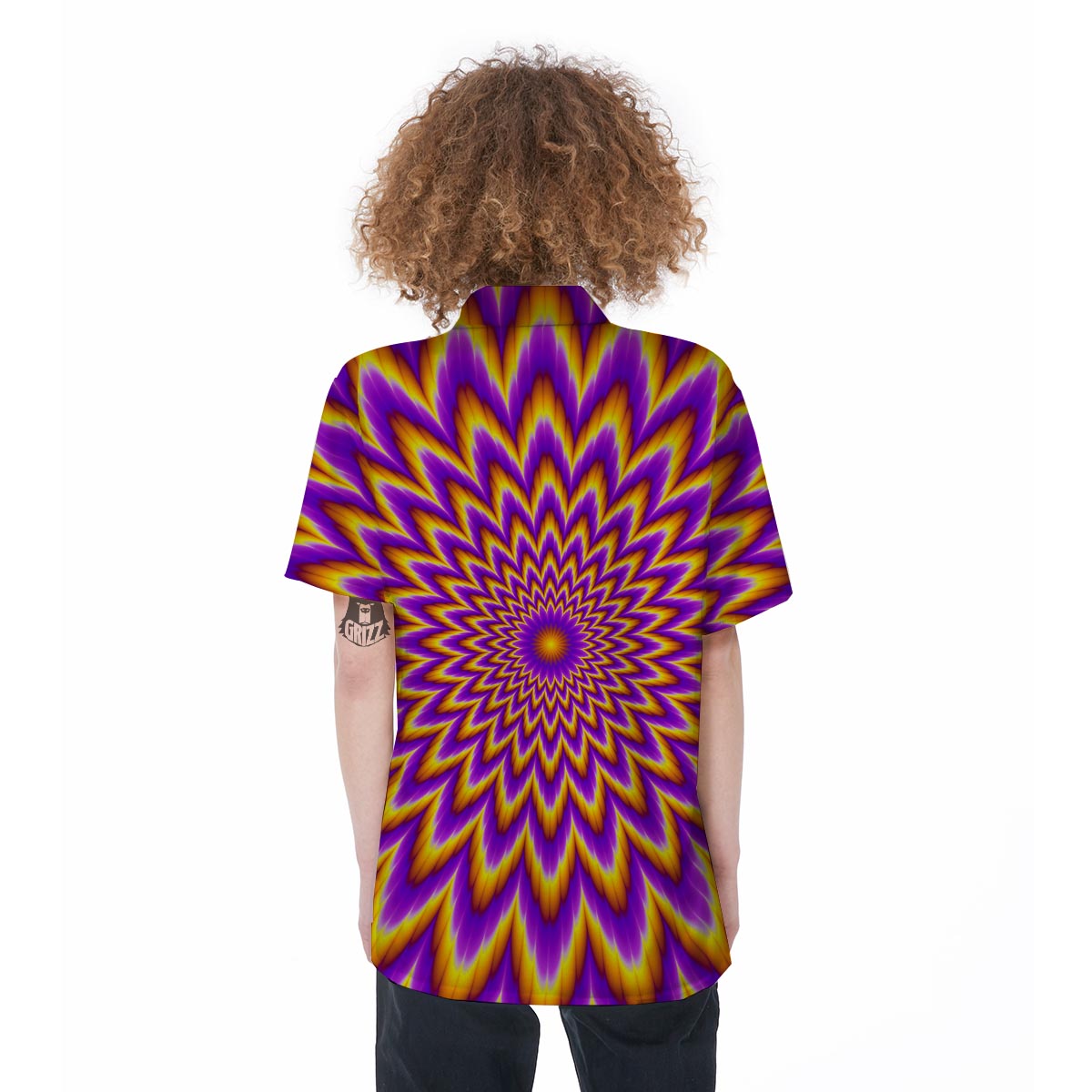Pulsing Optical illusion Women's Short Sleeve Shirts-grizzshop