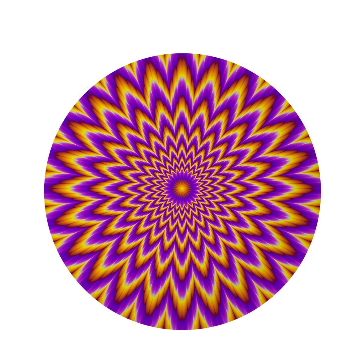 Pulsing Optical illusion Round Rug-grizzshop