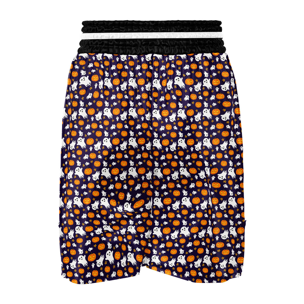 Pumpkin And Ghost Print Pattern Boxing Shorts-grizzshop