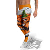 Pumpkin Halloween Character Print Men's Leggings-grizzshop