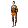 Pumpkin Halloween Character Print Men's Pajamas-grizzshop